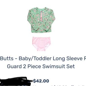 Ruffle Butts Baby/Toddler long sleeve two-piece swimsuit